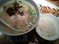 「白丸元味（バリカタ）+ランチセット」@博多一風堂 横浜西口店の写真