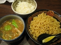 「つけ麺（レモン）[750円]+ライス[150円]」@大一製麺処 つけ麺屋ちっちょ極の写真