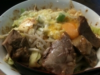 「まぜそば（750円）+豚シングル（150円）」@ラーメンアキラの写真