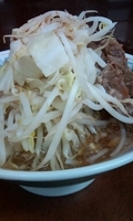 「ミニらーめん（麺硬め・カラメ） [600円]」@ラーメン二郎 めじろ台法政大学前店の写真