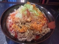 「紅らーめん ￥790+缶ビール ￥350」@麺創研 紅 府中の写真