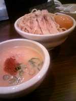 「鶏白湯つけ麺（大） +鶏チャーシュー」@鶏そば 一瑳の写真