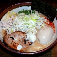 「味噌らーめん（地鶏の味玉付き 800円）」@みそや林檎堂BASICの写真