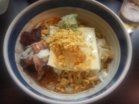 「ガーリックまぜそば￥770+スライスチーズ￥50+缶ビール￥30」@九段 斑鳩の写真