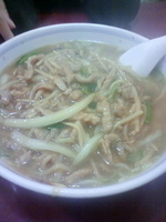 「肉細切りそば+半チャーハン」@喜久の写真