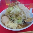 ラーメン（普通盛り）+野菜にんにくアブラ増し+煮卵+魚粉
