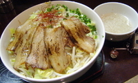 「醤五郎ラーメン塩(750円)+ヤサイ(100円トッピング)+アブ」@醤五郎の写真