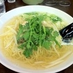 「塩ラーメン（極細麺）大盛り700円」@真竜ラーメンの写真