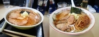 「チャーシュー麺（右）、極大ラーメン（左）」@タンタンの写真