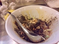 「汁の無い坦々麺（麺半分でスープサービス）」@湯麺 破天荒の写真