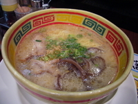 「九州じゃんがら麺固め600円+ゆでキャベツ80円」@九州じゃんがら 秋葉原本店の写真