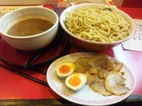 「江戸つけ麺特盛り（500g）1050円+おすすめトッピング（チャ」@麺処若松の写真