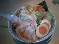 「辛キャベトン・キャベツ2倍798円+煮卵105円-サービス券10」@二代目丸源 岩槻店の写真