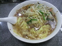 「もやしワンタン麺900円」@中華麺店 喜楽の写真