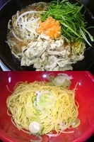 「ネギ肉そば+替玉」@太陽軒 松任本店の写真