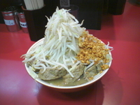 「大豚ラーメン、野菜、辛揚げ」@千里眼の写真