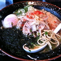 「三軒屋特製元祖モバラーメン（背脂醤油味￥890）」@らぁ麺三軒屋 茂原店の写真