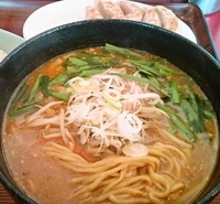 「みそラーメンセット（ぎょうざ・半チャーハン）890円」@手打ラーメン 珍来 テクノパーク桜店の写真