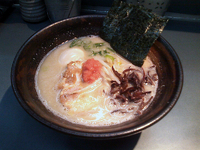 「白塩麺（650円）+味玉（サービス）+ライス（160円）」@麺屋 弐重まるの写真