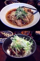 「『昼夜限定10食 淡麗中華そば+とろ肉ご飯（￥800+300）』」@麺や すする 本店の写真