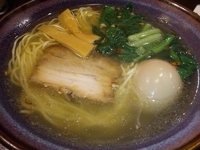 「塩らーめん&味玉」@光麺 上野店の写真