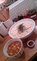 「つけ麺780円+餃子（クーポン）」@らーめん ぎょうざ なないろの写真
