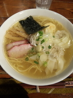 「白だし特製ワンタンメンハーフ 大盛り【950円】」@八雲の写真