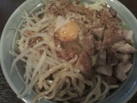 「あえそば 750円 ニンニク少し、あぶらマシ」@麺や あかつきの写真