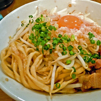 「晴二郎（ニンニク無・アブラ） ￥600（ラーメンスクエア6周年特」@背脂煮干そば 晴の写真