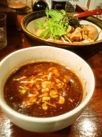 「つけ麺ちっきん風（大盛）+豚チャーシュー+味玉」@メン屋ちっきんの写真