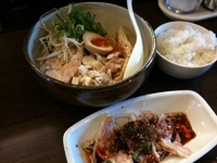 「特製油そば 880円+ 定食セット 290円 （A よだれ鶏）」@麺屋宗 とりそば総本店の写真