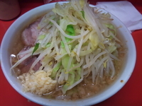 「ラーメン（小）、野菜、にんにく」@ラーメン二郎 神田神保町店の写真
