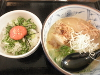 「昼限定セット（濃厚鶏そば+明太子飯） 「850円」」@ブラウンの写真