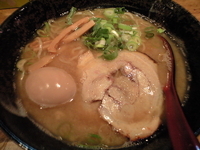 「味玉ラーメン（750円）+Cセット（380円）」@麺屋 悟空の写真