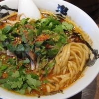 「カラシビ味噌らー麺・増し増し+パクチー 780円+150円」@カラシビ味噌らー麺 鬼金棒の写真