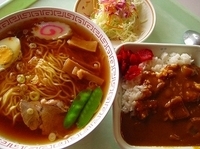 「ラーメン+半カレー」@小平市役所 食堂の写真