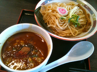「【20食限定】カレーつけ麺(850円)+ライスボール(150円)」@肉そば屋 にっこうの写真