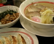 「塩&チャーシュー丼セット829円」@幸楽苑 舎人店の写真