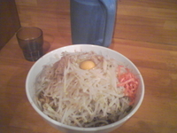 「まぜそば、太麺、特盛り」@ラーメン 麺処 なるとの写真