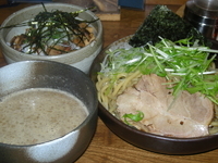 「つけ麺中盛り(300g)+ミニチャーシュー丼(クーポン券)」@めん処 全力少年の写真