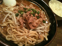 「味噌らぁ麺（750円）+ライス（ランチタイムサービス）」@ゴリラーメンの写真