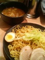 「醤油つけめん 極太麺変更（中盛り）」@虎魂食堂の写真