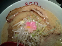 「3SOらーめん（味噌・M） ばらちゃーしゅー1枚」@RA-MEN 3SOの写真