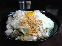 「小ラーメン+汁無し+チーズ」@ラーメン二郎 めじろ台法政大学前店の写真