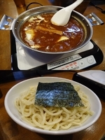 「『トマトつけめん+大盛（￥820+無料）』」@つけめん あびすけ 元住吉店の写真