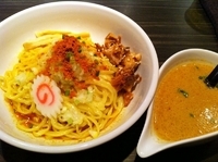 「カレーあえめん 太麺 大盛り」@なにわらーめん とも狼の写真