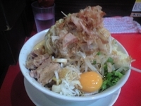 「まぜそば（鰹節+ゼンマシ）+チーズ」@用心棒の写真