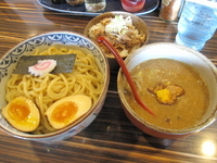 「味玉つけそば（赤）+蛍ごはん」@中華そば 螢の写真