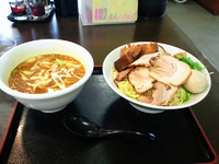 「肉カレーつけ麺大盛」@手打ち麺処 暁天の写真