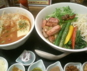 「ミルキー族のGYO!TOMATONつけ麺（中太麺）850円+チー」@丸直の写真